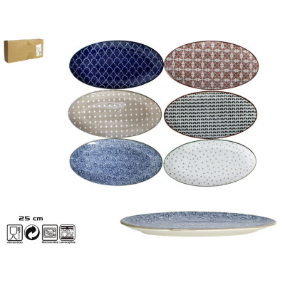 PRATO OVAL ROMA SURTIDO 25CM