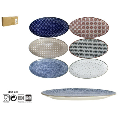 PRATO OVAL SURTIDO 30CM