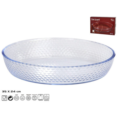 TABULEIRO OVAL PIREX 35cm
