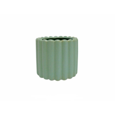 VASO CERAMICA VERDE 13x13x13