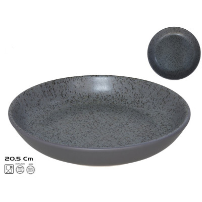 PRATO FUNDO 20.5CM CINZA