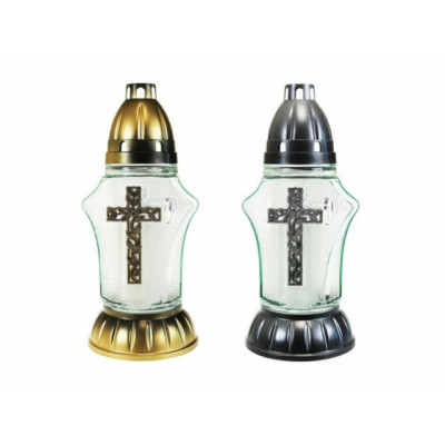 CIRIO VIDRO C/CRUZ 26cm