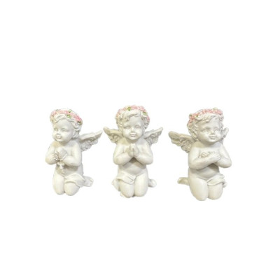 ANJO BRANCO C/COROA ROSA...