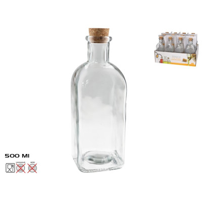 FRASCO GARRAFA C/TAMPA 500ML