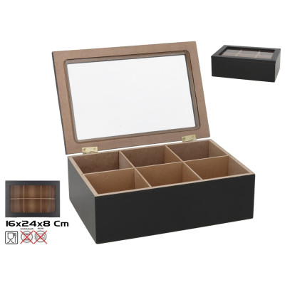 CAIXA MAD. P/ CHA 8x24x16cm