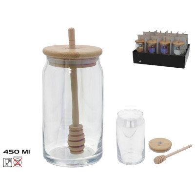 FRASCO VIDRO P/ MEL 450ML