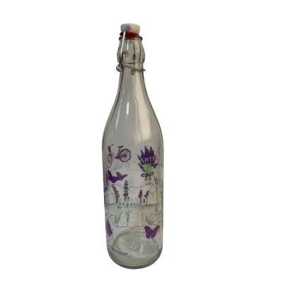 GARRAFA VIDRO LAVANDE 1L...