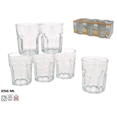 CONJU 6 COPOS AGUA 256ML